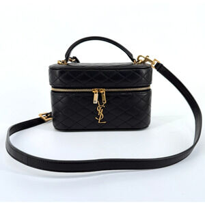 Saint Laurent Vanity Bag Handbag Shoulder Bag 2 Way Gaby Mini Lambskin Designer